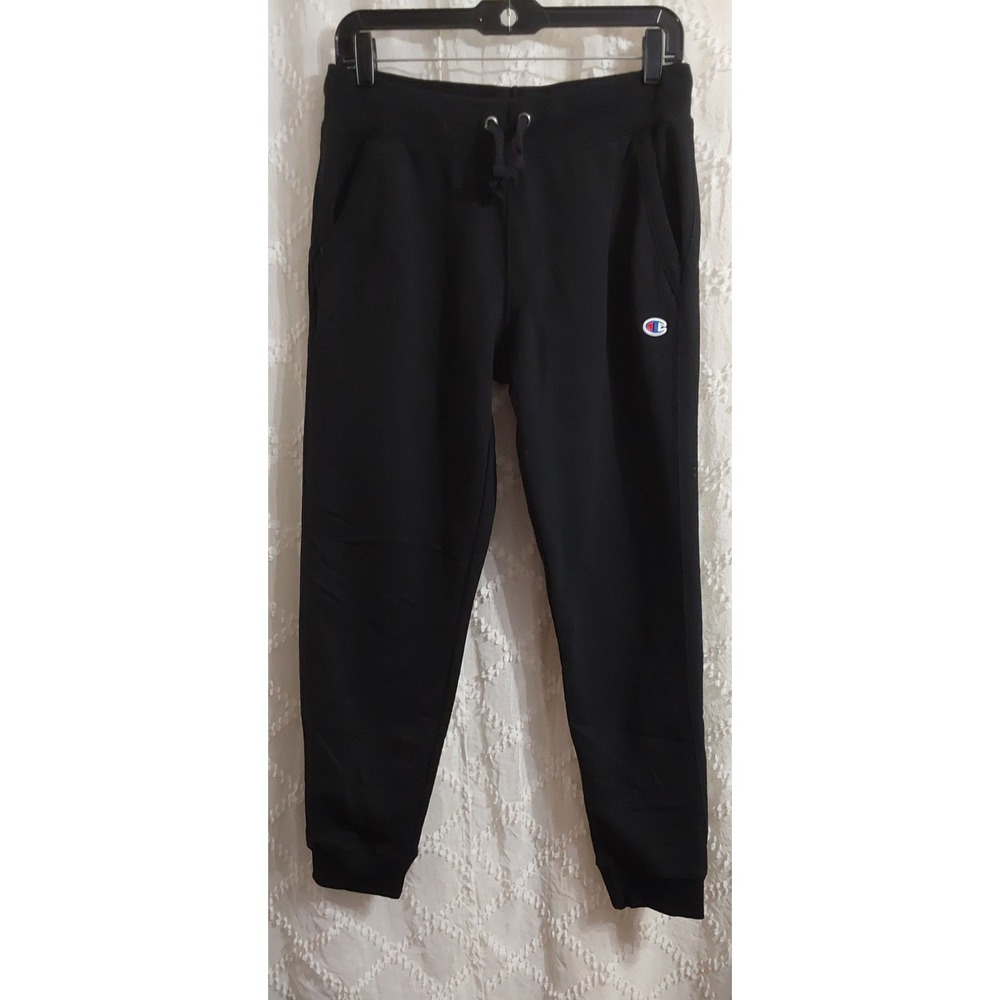 Champion Mens Joggers Black Fleece Tapered Sweatpants Medium Authentic Athletic